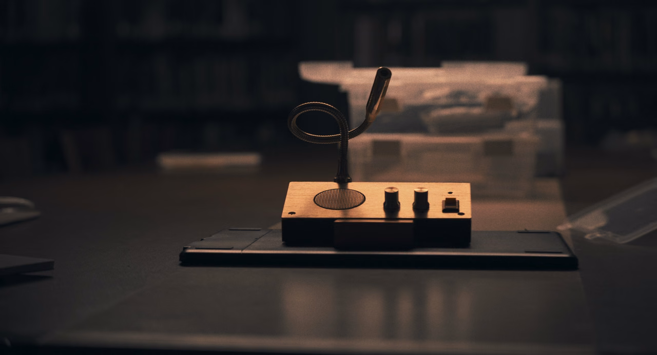 The Wattleseed apparatus, assembled from the production team’s equipment.