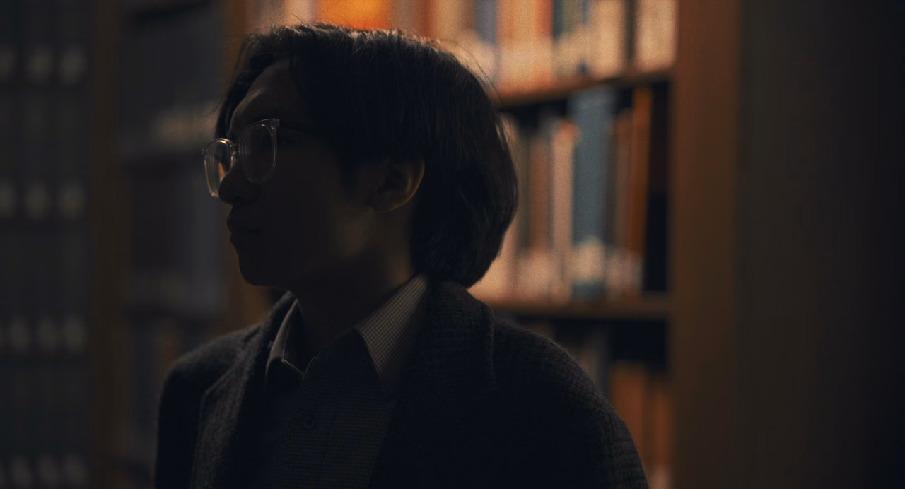 Leo, played by Titus Tan, in the Mueller History of Health and Medicine Room.